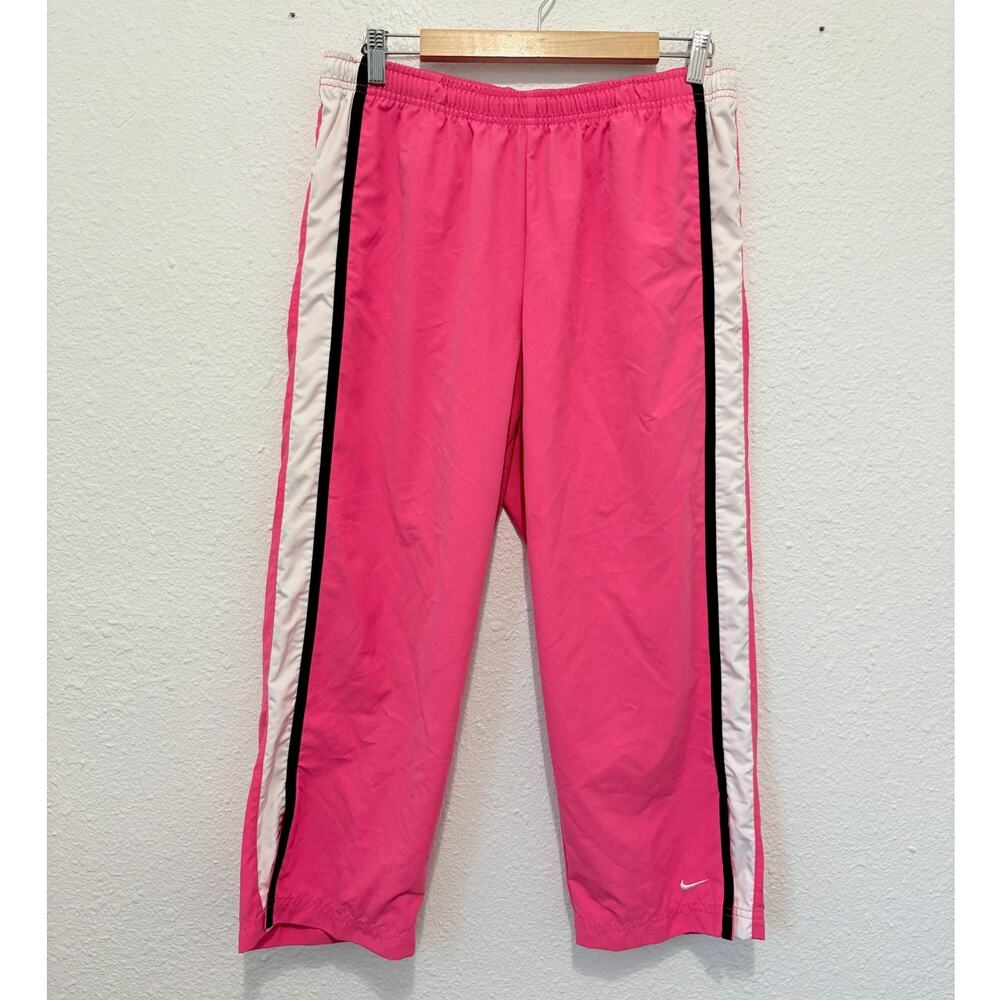 vintage y2k nike track pants cropped capri 2010s athletic hot pink sportswear